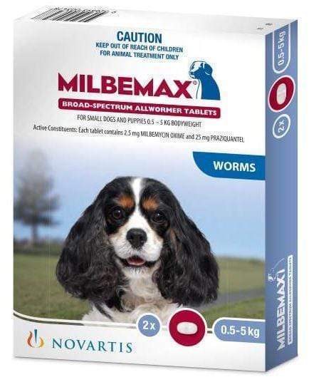 Milbemax Dog 0.5-5Kg (2 Pack)