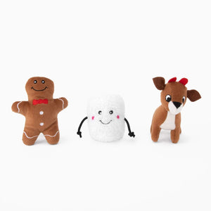 Miniz 3-Pack - Gingerbread, Marshmellow & Reindeer