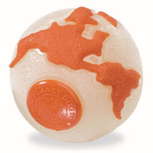 Orbee Ball Tough Floating Dog Toy Glow in the Dark & Orange