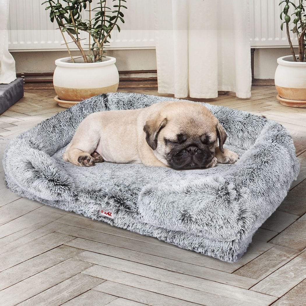 Orthopaedic Fluffy Dog Bed - Grey