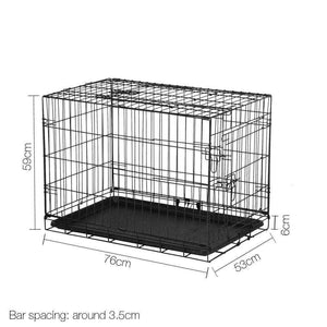 Pet Care 30inch Pet Cage - Black