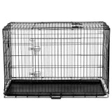 Pet Care 42inch Collapsible Pet Cage with Cover - Black & Blue