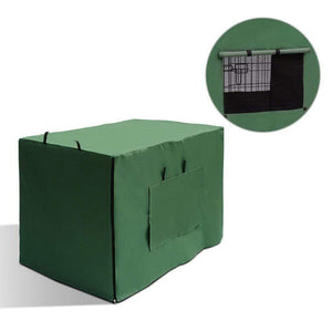 Pet Care 42inch Collapsible Pet Cage with Cover - Black & Green
