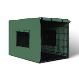 Pet Care 42inch Collapsible Pet Cage with Cover - Black & Green
