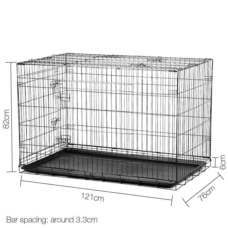 Pet Care 48inch Collapsible Pet Cage with Cover - Black & Blue