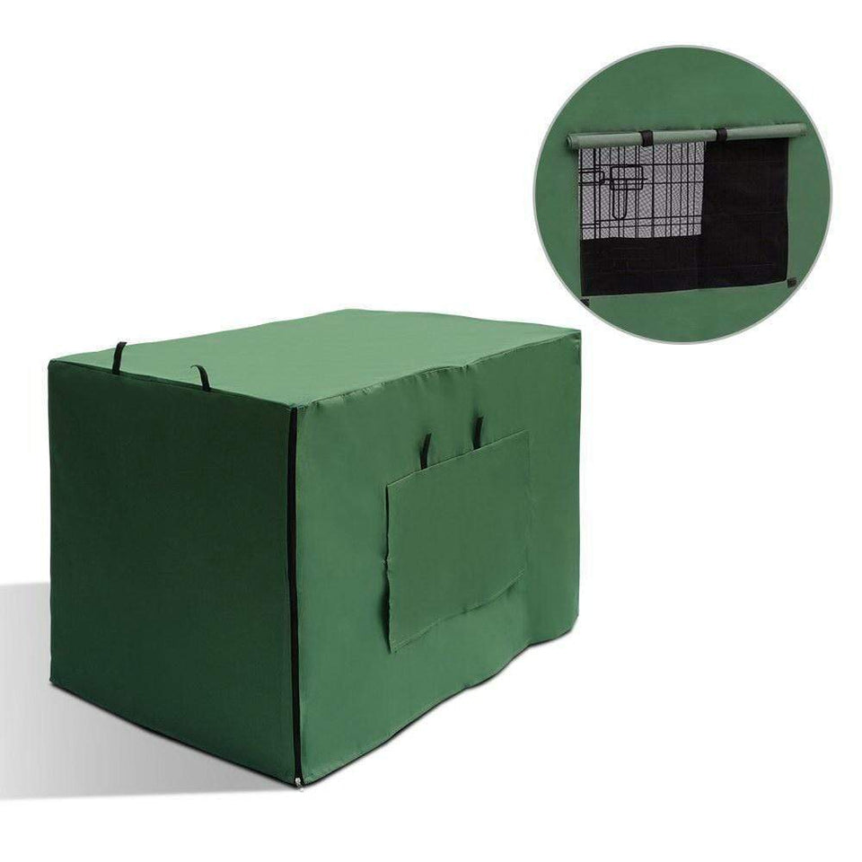 Pet Care 48inch Collapsible Pet Cage with Cover - Black & Green