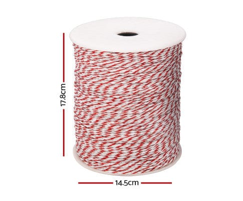 Pet Care 500M Electric Fence Wire Roll Energiser - Poly Stainless Steel