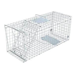 Pet Care Humane Animal Trap Cage 150 x 50 x 53cm  - Silver