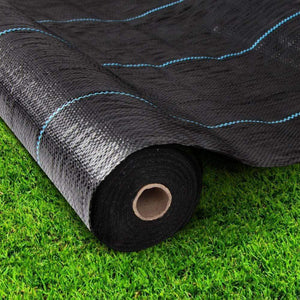 Pet Care Instahut 0.915m x 50m Weedmat Weed Control Mat Woven Fabric Gardening Plant