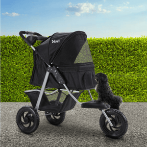 Pet Care Pet Stroller Dog Carrier Foldable Pram Large Black