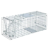 Pet Care Set of 2 Humane Animal Trap Cage 66 x 23 x 25cm  - Silver