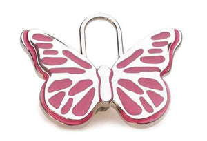 PINK BUTTERFLY PET ID TAG