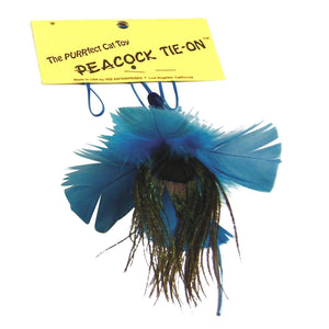 PURRfect Peacock Feather Tie - On Attachment