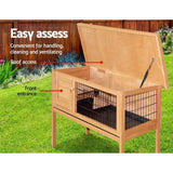 Rabbit Hutch, Guinea Pig Hutch & Bunny Cage 70cm Tall Wooden Rabbit & Bunny Hutch with Slide out Tray