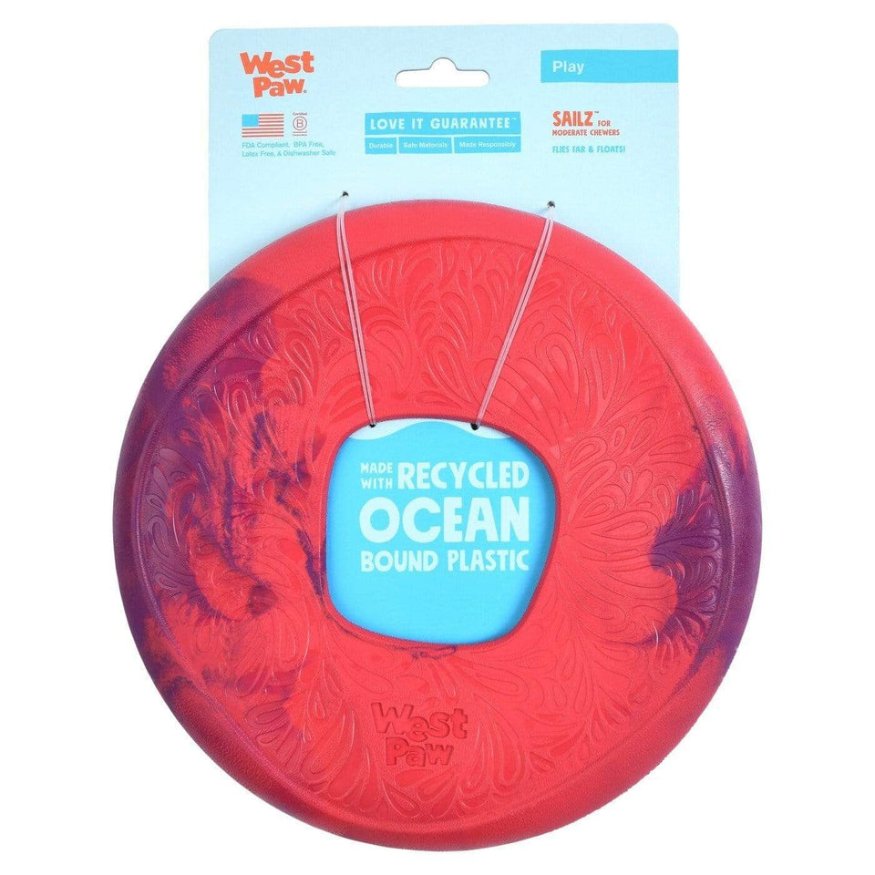 Seaflex Recycled Plastic Flyer Dog Toy Sailz - Hibiscus