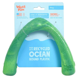 Seaflex Recycled Plastic Tug Dog Toy - Snorkl Emerald