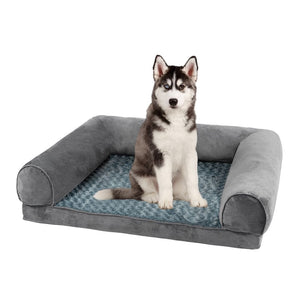Supportive Padded Edge Dog Bed - Grey