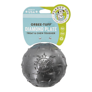 Tuff Diamond Plate Dog Toy in Grey - Large