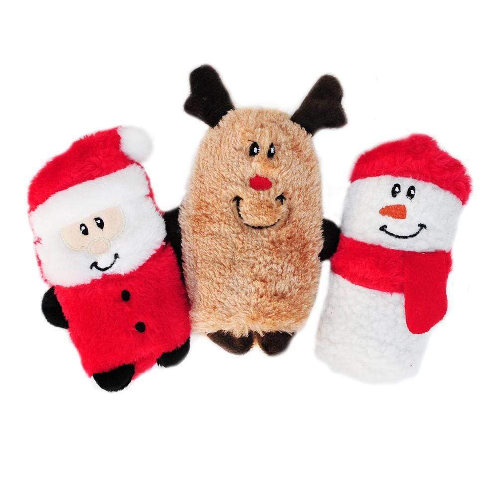 Zippy Paws 3-Pack (Santa, Reindeer, Snowman)