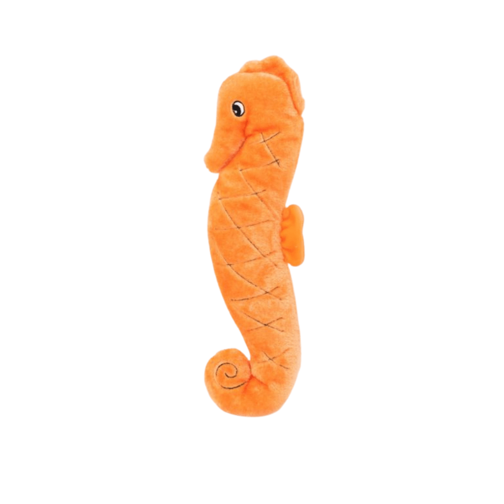 Zippy Paws Plush Squeaky Jigglerz Dog Toy - Seahorse