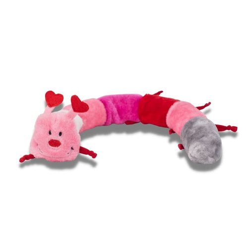 Zippy Paws Squeakers  Stuffing Dog Toy - Deluxe Valentine's Caterpillar